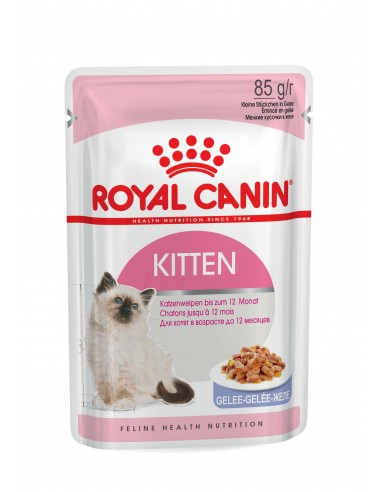 Royal Canin Kitten Jelly 85gr. Sobres Gats Cadells i Joves Totes Races Dieta Normal. Carn, Vegetals Arròs. 9003579311714