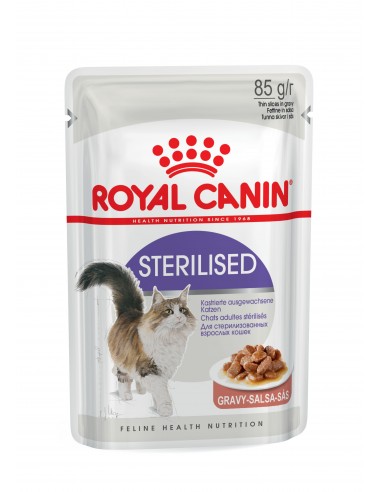 Royal Canin Sterilized Gravy 85gr. Sobres Gats Adults Esterilitzats Totes Races Dieta Normal. Control de Sobrepès. 9003579311301
