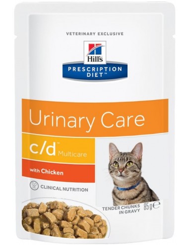 Hill's Prescription Diet Cat c/d 85 gr. Sobre Gatos Todas Edades Todas Razas Enfermedades Tracto Urinario 52742118819