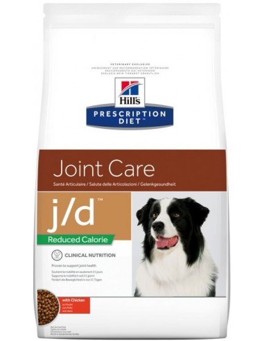Hill's Prescription Diet Dog Canine j/d Reduced Calorie 12 Kg. Pinso Gossos Totes les Edats Totes les Races Artic. Mob. Sobrepès