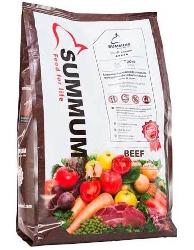 Summum Beef Adult Ternera. Pienso Perros Adultos Todas las Razas Dieta Normal Ternera. 5 kg 8436544400037 / 10 kg 8436544400044