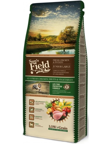 Sam's Field Junior Large Pollastre i Patata 13 Kg. 8594031444220