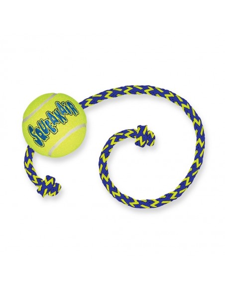 Kong Adult Squeakair Tennis Ball amb Corda. 035585774978