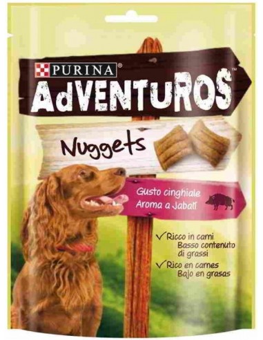 Purina Adventuros Adult Nuggets 90gr. Galetes Gossos Adults Totes Races Dieta Normal Senglar 7613034998040
