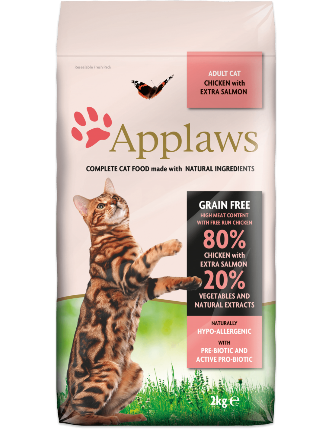 Applaws Adult Cat Pollastre amb Salmó 2 kg. Pinso per gats menjar sec