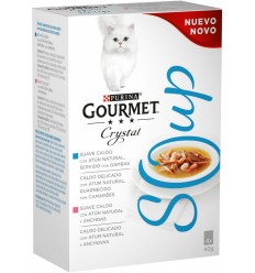 Purina Gourmet Crystal Soup Adult Tonyina 160 gr (4x40 gr). Sopa Gats 7613035856950
