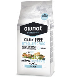 Ownat Grain Free Hypoallergenic Adult Salmó 14 Kg. Pinso Gossos Adults Totes les Races Hipoal·lergènic Grain Free Salmó