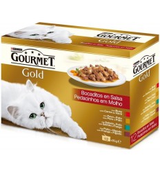 Purina Gourmet Gold Adult Pack Bocaditos Mix. Latas Gatos Adultos de Todas las Razas y Dieta Normal con Buey 7613034414281