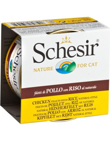 Schesir Cat Pollastre i Arròs al Natural 85 gr. 8005852750532