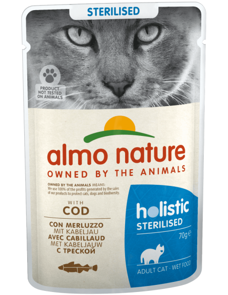 Almo Nature Cat Adult Holistic Sterilised Bacalao 70 gr. 8001154125863