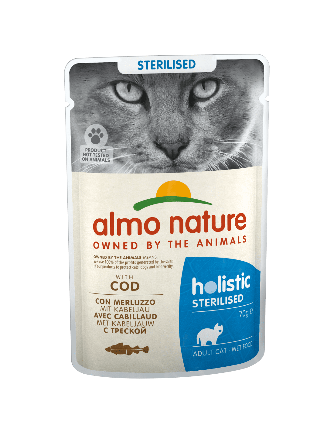 Almo Nature Cat Adult Holistic Sterilised Bacalao 70 gr.