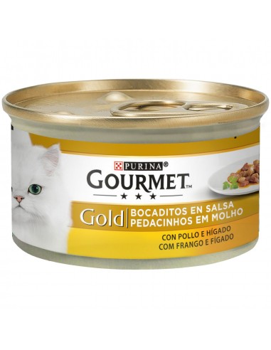 Purina Gourmet Gold Adult Mossets Pollastre 85gr. Llaunes Gats Adults Totes les Races Dieta Normal Pollastre 7613032881542