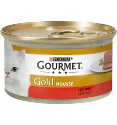 Purina Gourmet Gold Adult Mousse Buey 85gr. Latas Gatos Adultos Todas las Razas Dieta Normal Buey 80393320