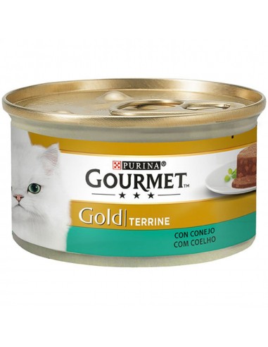 Purina Gourmet Gold Adult Terrine Conejo 85gr. Latas Gatos Adultos Todas las Razas Dieta Normal Conejo 7613032881313