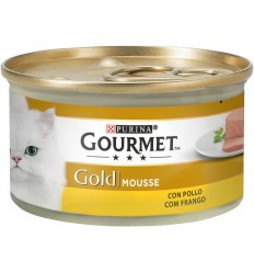 Purina Gourmet Gold Adult Mousse Pollo 85gr. Latas para Gatos Adultos de Todas las Razas y Dieta Normal. Con Pollo 8410168195586