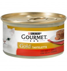 Purina Gourmet Gold Adult Tartallete de Bou 85gr. Llaunes Gats Adults Totes les Races Dieta Normal Bou Tomàquet 7613035442504