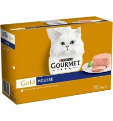 Purina Gourmet Gold Adult Pack Mousse Pescado 12x85 gr. Latas Gatos Adultos Todas las Razas Dieta Normal 7613033301094
