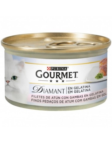 Purina Gourmet Diamant Adult 85 gr. Latas Gatos Adultos Todas Razas Dieta Normal Atun Gambas 80713425