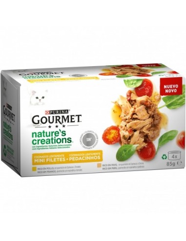 Purina Gourmet Nature's Creations Adult Carn 4 x 85 gr. 7613038187952