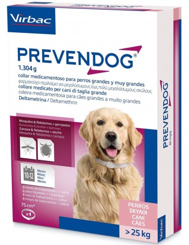 Virbac PrevenDog Collar Antiparasitari (més de 25 kg) 1 unitat 3597133085501