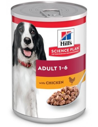 Hill's Science Plan Adult 370 gr. Lata Perros Adultos Todas Razas Dieta Normal Pollo 052742803708