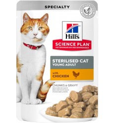 Hill's Science Plan Cat Sterilised Young Adult Chunks&Gravy Pollo 85 gr. 052742194103