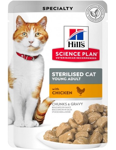 Hill's Science Plan Cat Sterilised Young Adult Chunks&Gravy Pollastre 85 gr. 052742194103