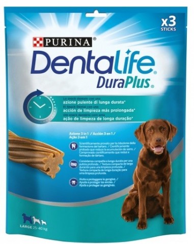 Purina Dentalife Dog Duraplus Adult Large. 3 unitats 7613036707541