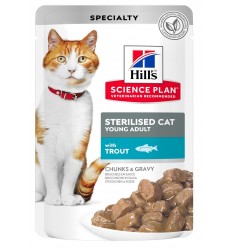 Hill's Science Plan Cat Sterilised Young Adult Chunks&Gravy Trucha. 85 gr 052742376707