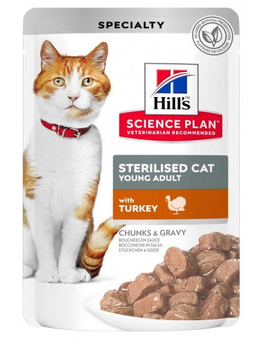 Hill's Science Plan Cat Sterilised Young Adult Chunks&Gravy Gall Dindi. 85 gr 052742376509