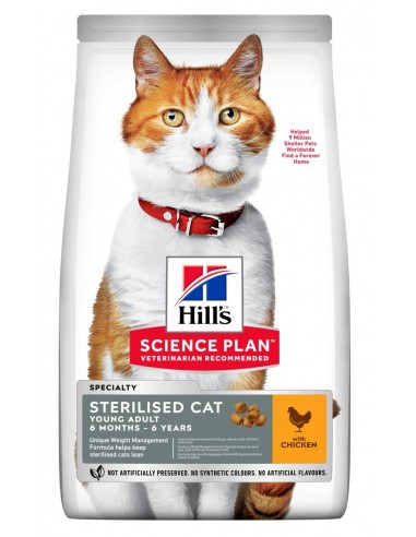 Hill's Science Plan Cat Sterilised Young Adult Pollastre. 1,5 kg 052742935102