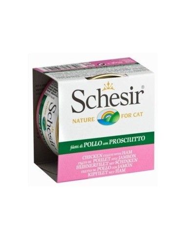 Schesir Cat Filetes de Pollo con Jamón. 85 gr 8005852750143