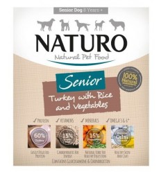 Naturo Dog Senior Gall Dindi i Arròs amb Vegetals. 400 gr 5010708744002