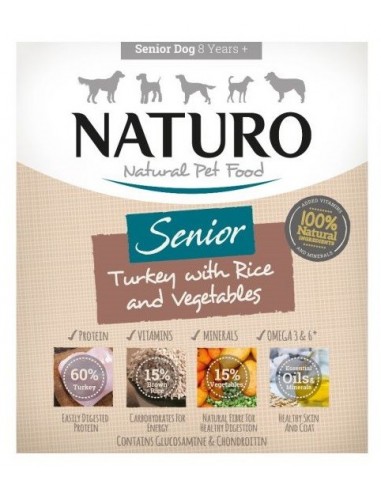 Naturo Dog Senior Pavo y Arroz con Vegetales. 400 gr 5010708744002