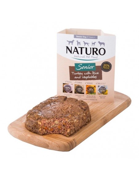 Naturo Dog Senior Gall Dindi i Arròs amb Vegetals. 400 gr 5010708744002