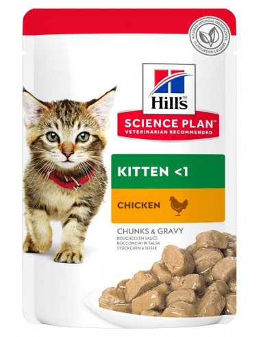 Hill's Science Plan Cat Kitten Chunks&Gravy Pollo 85 gr 052742211206