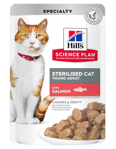 Hill's Science Plan Cat Sterilised Young Adult Chunks&Gravy Salmó 85 gr 052742194202