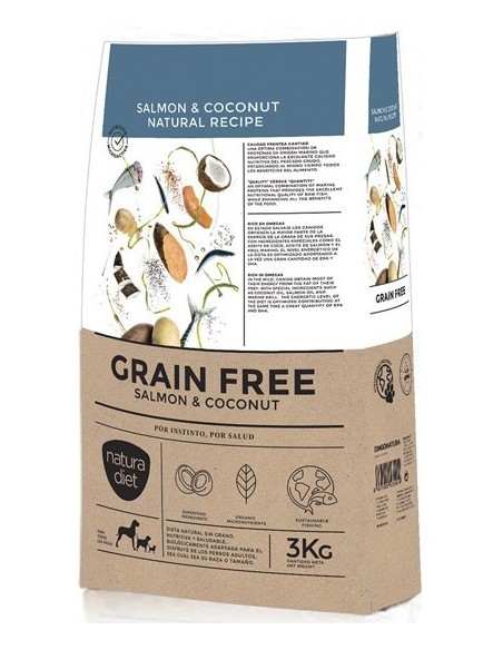 Dingo Natura Diet Adult Grain Free Salmó i Coco 3 kg 8437002535414