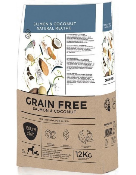 Dingo Natura Diet Adult Grain Free Salmó i Coco 12 kg 8437002535421