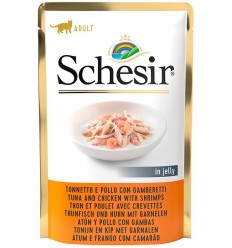 Schesir Cat Atún y Pollo con Gambas 85 gr 8005852171108