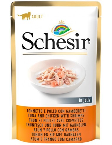 Schesir Cat Atún y Pollo con Gambas 85 gr 8005852171108