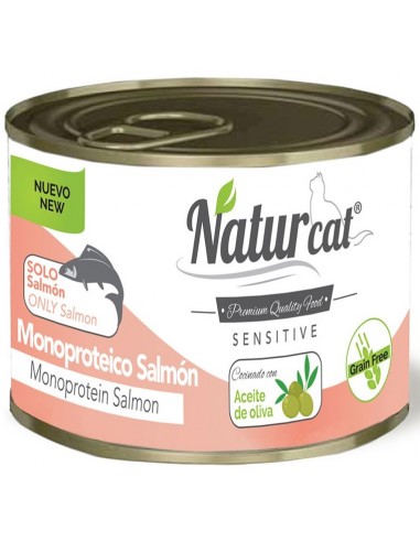 Naturcat Sensitive Adult Monoproteïc Salmó Grain Free 200 gr 606110285537