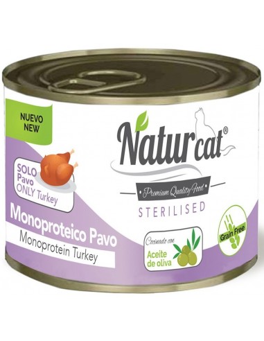 Naturcat Sterilised Adult Monoproteïc Gall Dindi Grain Free 200 gr 606110285513