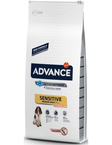 Advance Dog Adult Medium Maxi Sensitive Salmó i Arròs 12 kg 8410650173559
