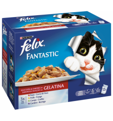 Purina Felix Fantastic Adult Festín de Sabores 12x85 gr 7613287495228