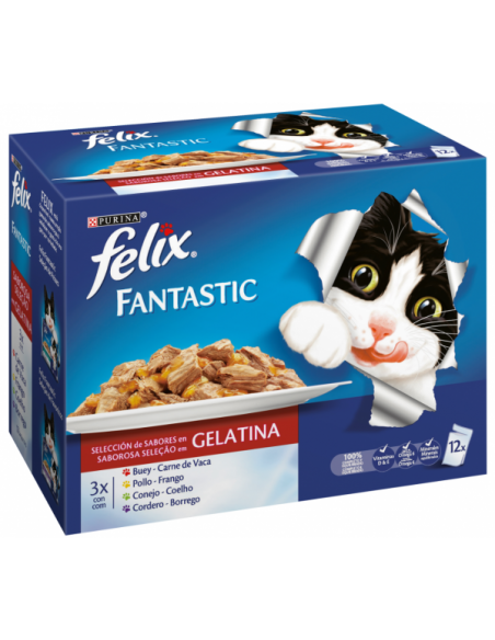 Purina Felix Fantastic Adult Festín de Sabores 12x85 gr 7613287495228