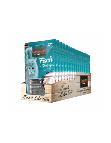 Leonardo Cat pouch Peix i Gambes 85gr.