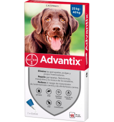 Advantix pipeta per a gossos d'entre 25 kg i 40 kg. EAN 4007221043140