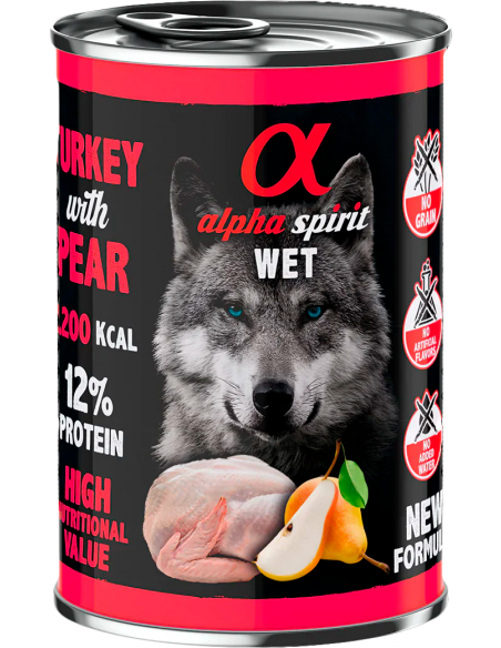 Alpha Spirit Adult Turkey with Pear 400 gr. 8437013576178