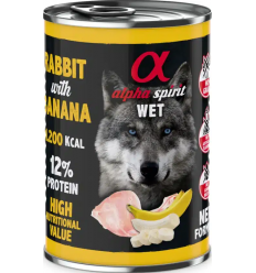 Alpha Spirit Adult Rabbit with Banana 400 gr. 8437015969978